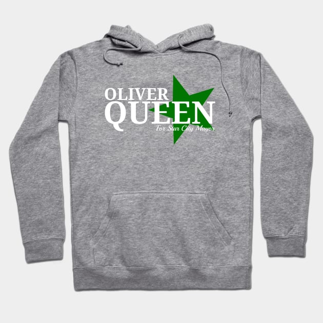 Oliver Queen For Star City Mayor - Green Star Design Hoodie by FangirlFuel